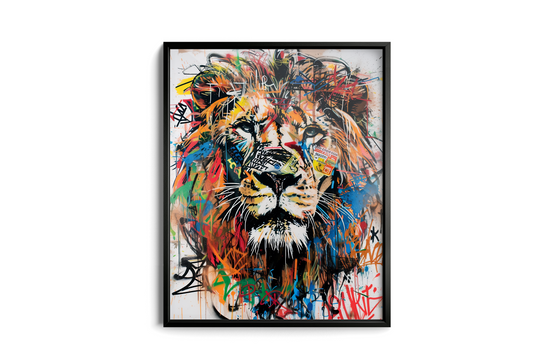 Lion Graffiti – Urban Pop Art