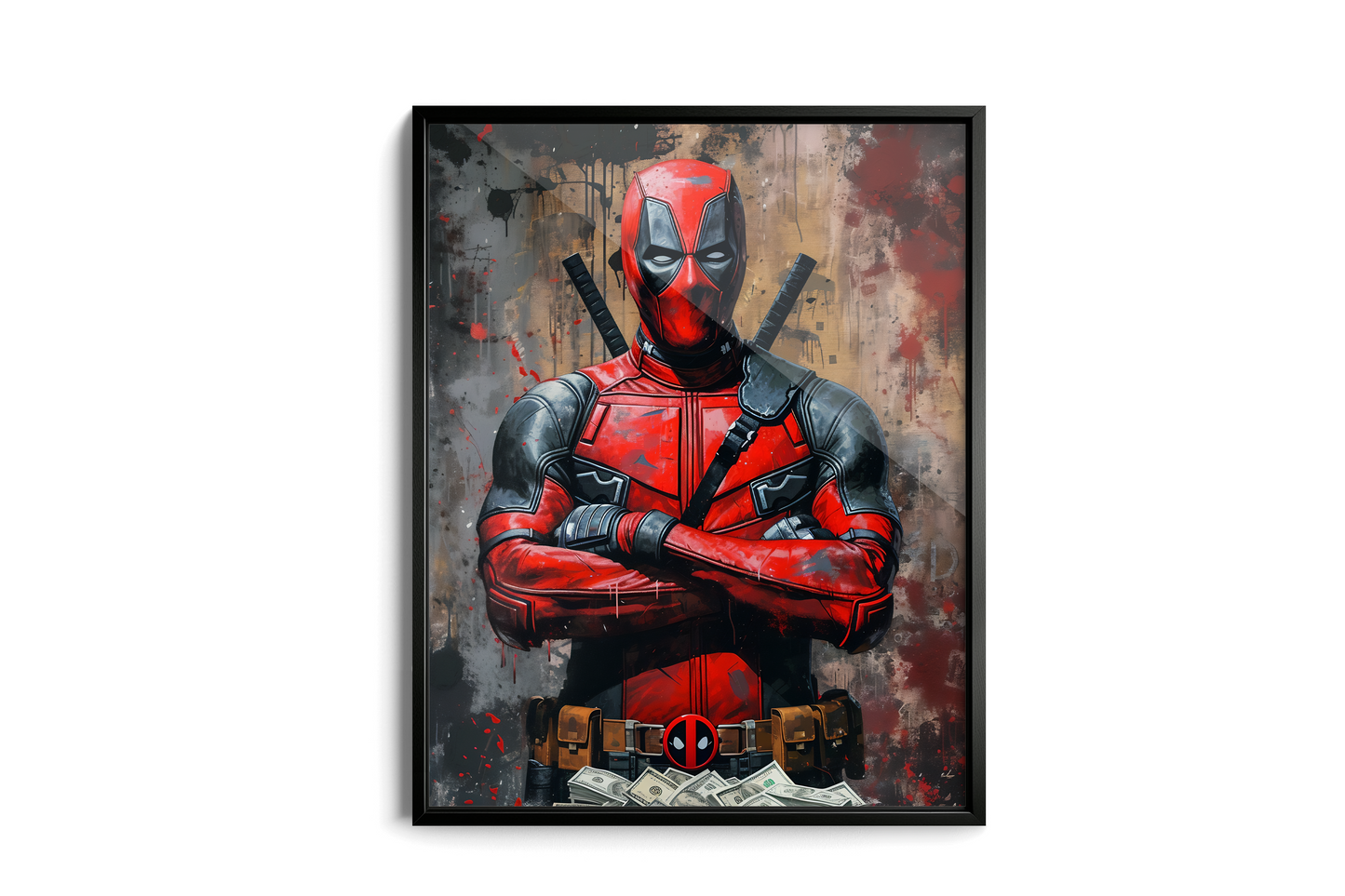 Deadpool with Money – Comic Art Poster