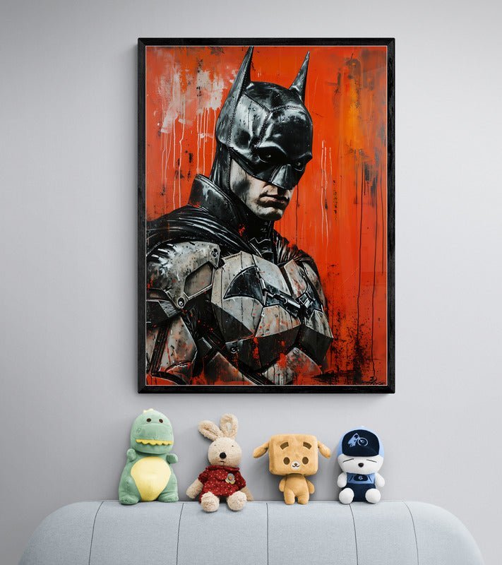 Batman Armor – Gritty Comic Art Poster - KaigaCart