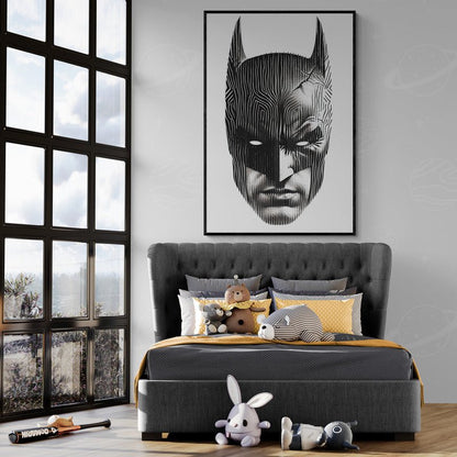 Batman Mask Art – Minimalist Comic Art Poster - KaigaCart