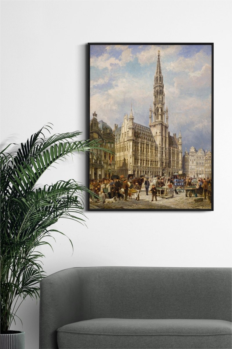 Brussels Grand Place in 1887 - KaigaCart