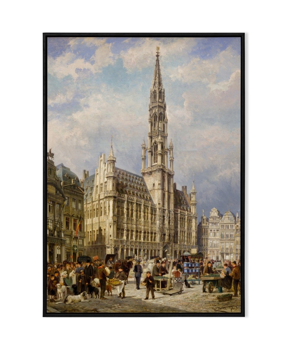 Brussels Grand Place in 1887 - KaigaCart