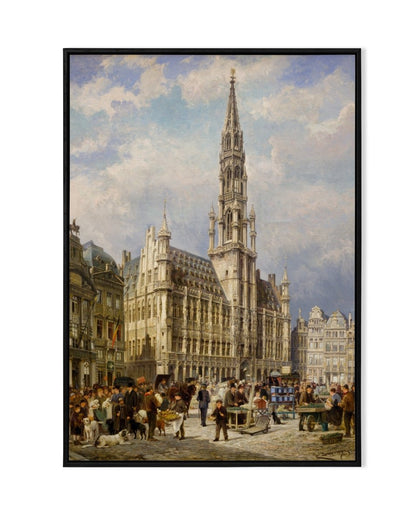 Brussels Grand Place in 1887 - KaigaCart