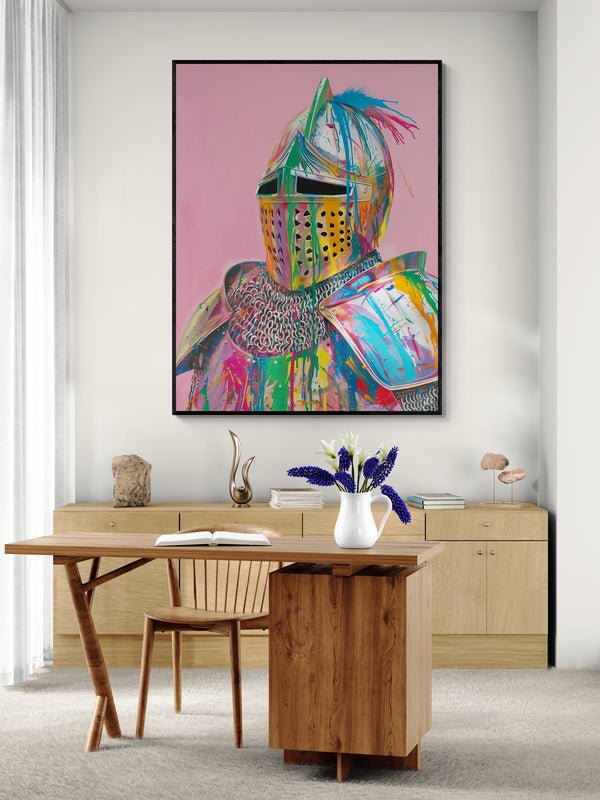 Colorful Knight – Vibrant Pop Art - KaigaCart