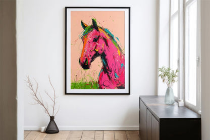 Colorful Majesty: Vibrant Horse - KaigaCart