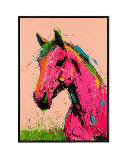 Colorful Majesty: Vibrant Horse - KaigaCart