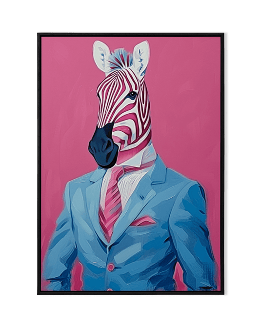 Dapper Stripes: Zebra in Suit - KaigaCart