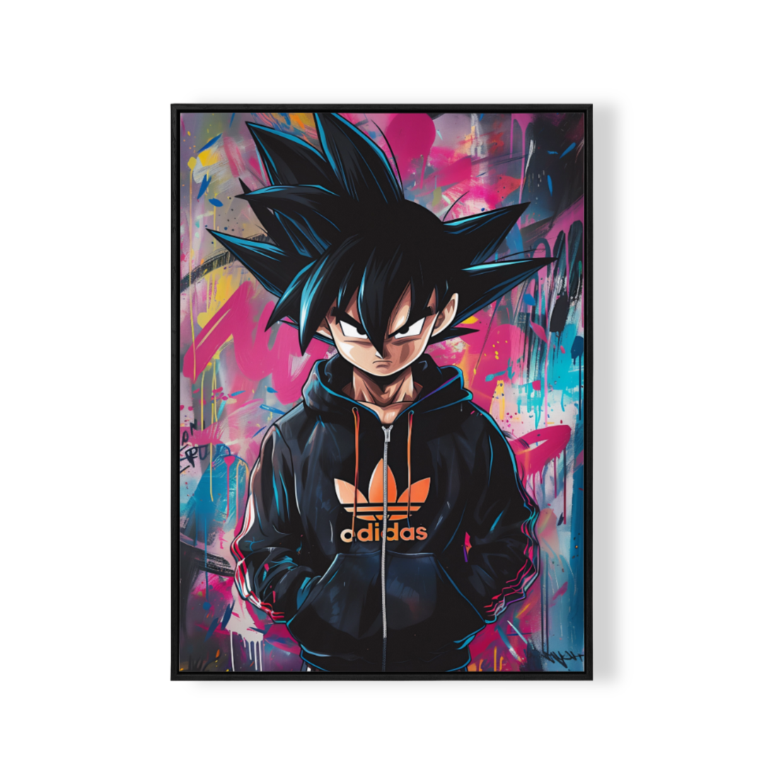 Goku in Adidas – Street Art Anime Poster