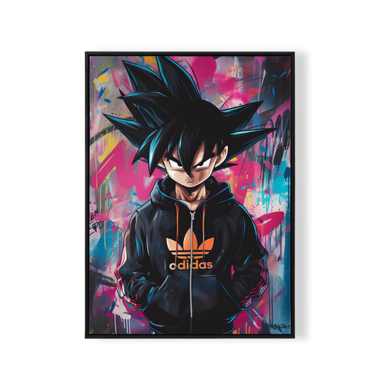 Goku in Adidas – Street Art Anime Poster