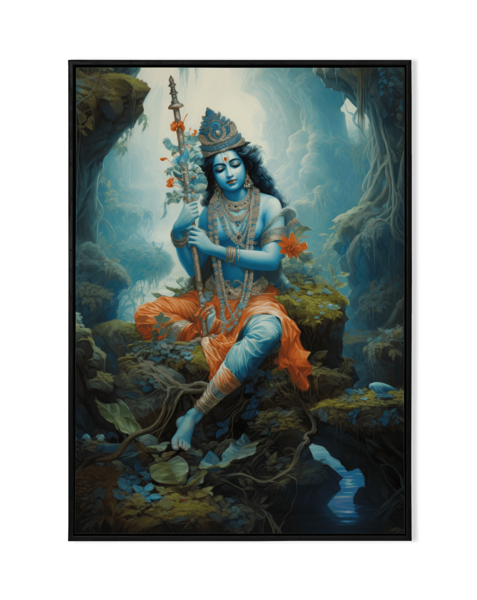 Divine Krishna in the Forest - KaigaCart