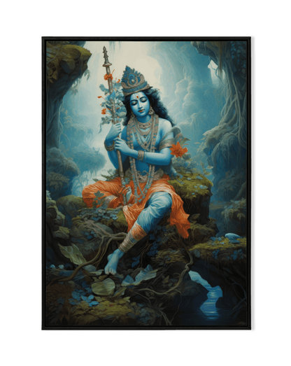 Divine Krishna in the Forest - KaigaCart