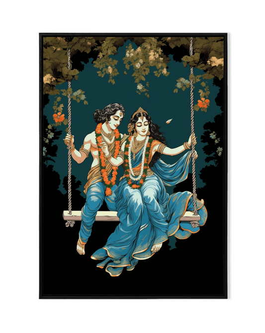 Divine Swing: Radha and Krishna - KaigaCart