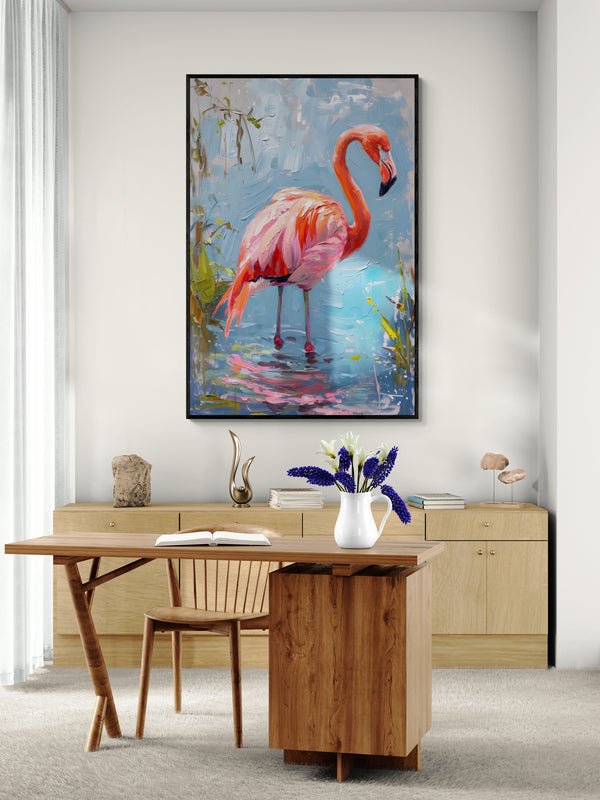 Flamingo in Reflection - KaigaCart