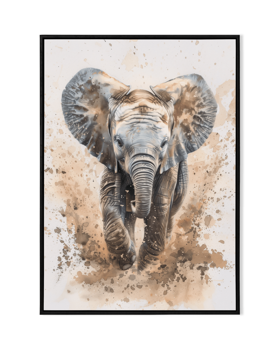 Gentle Giant - Baby Elephant Portrait - KaigaCart