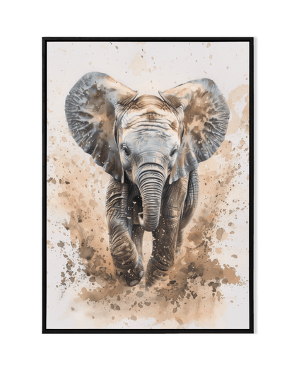 Gentle Giant - Baby Elephant Portrait - KaigaCart