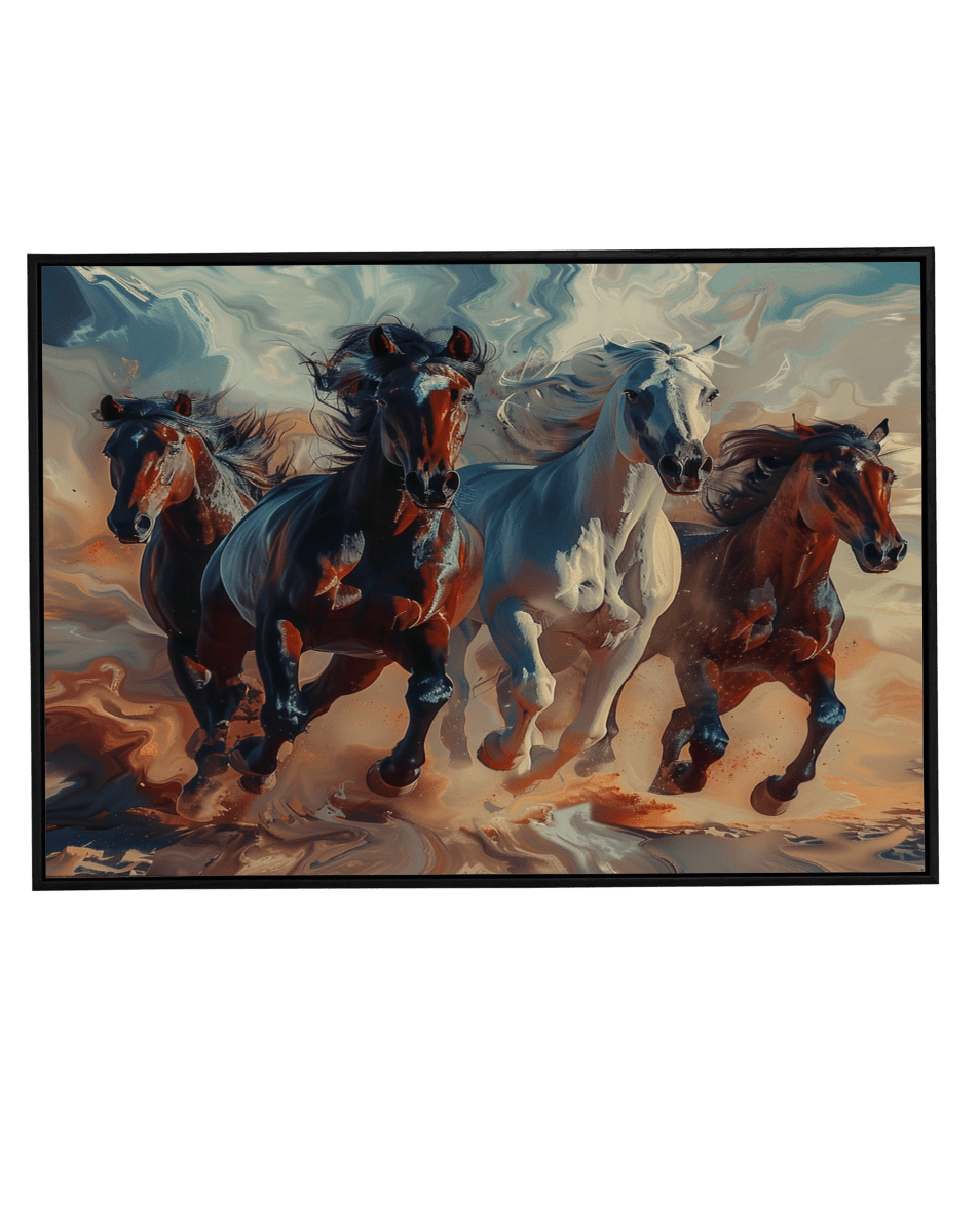 Grace in Motion: Running Horse Painting - KaigaCart