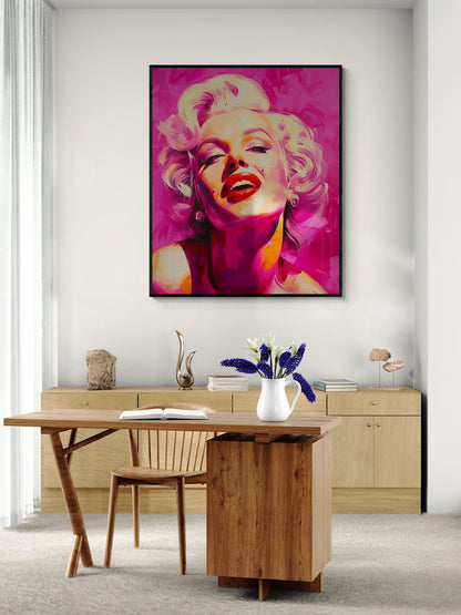 Marilyn Monroe in Pink – Glamorous Pop Art