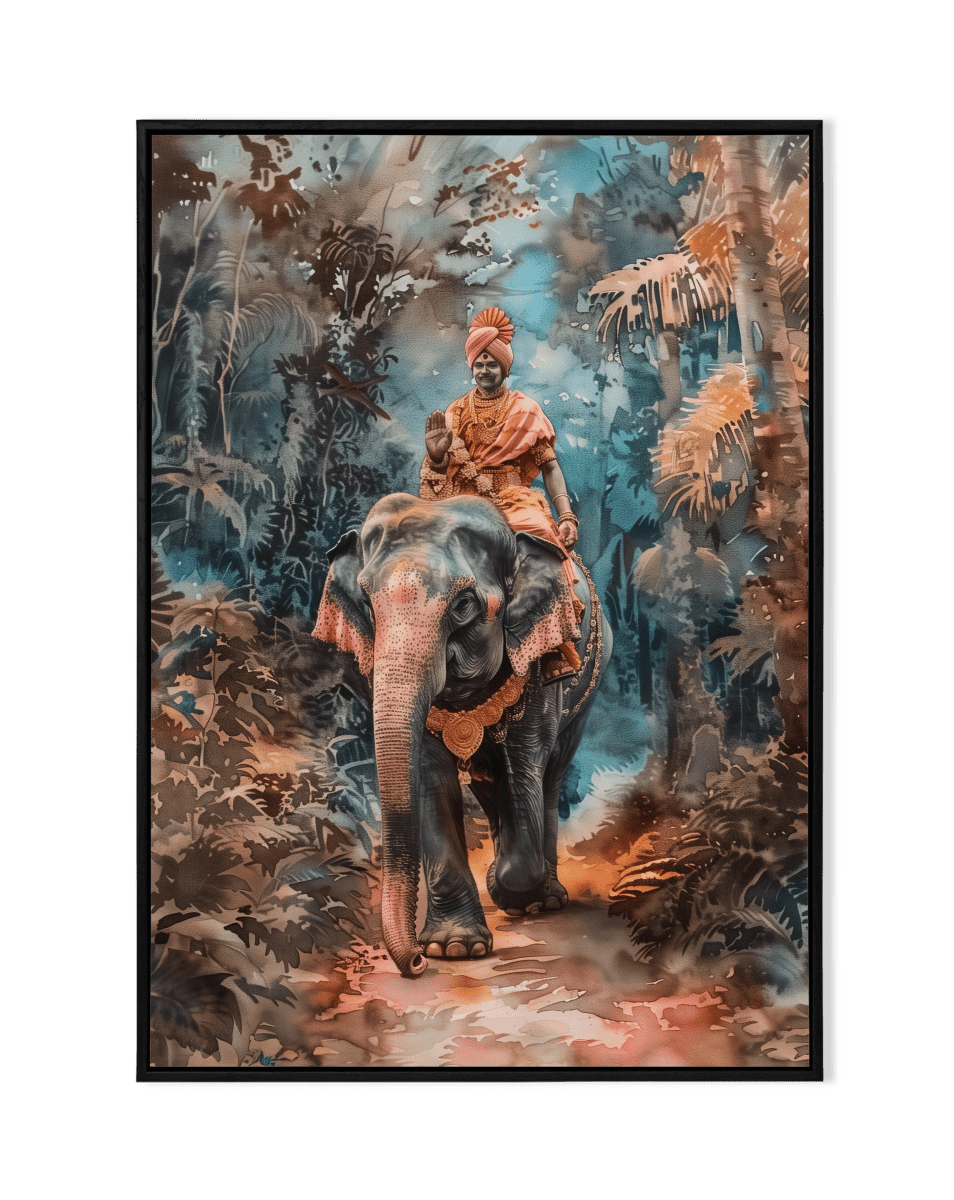 Majestic Journey: The King on Elephant - KaigaCart