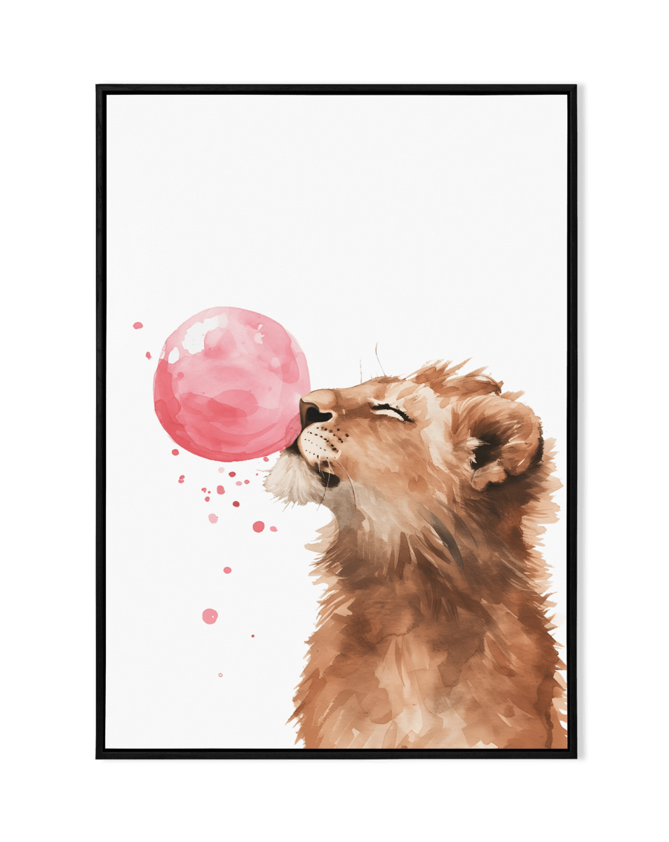 Playful Innocence: Lion Cub with Bubble - KaigaCart