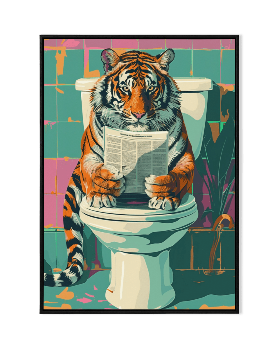 Regal Repose: Tiger on Toilet - KaigaCart