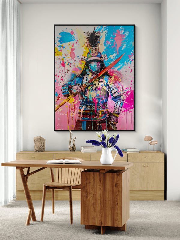 Samurai Splatter – Vibrant Pop Art - KaigaCart