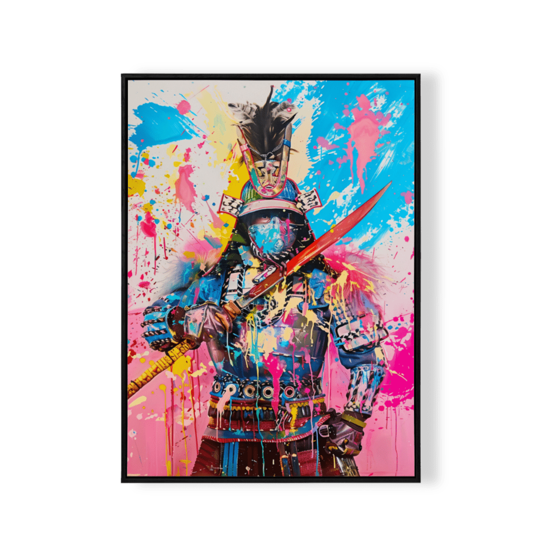 Samurai Splatter – Vibrant Pop Art - KaigaCart