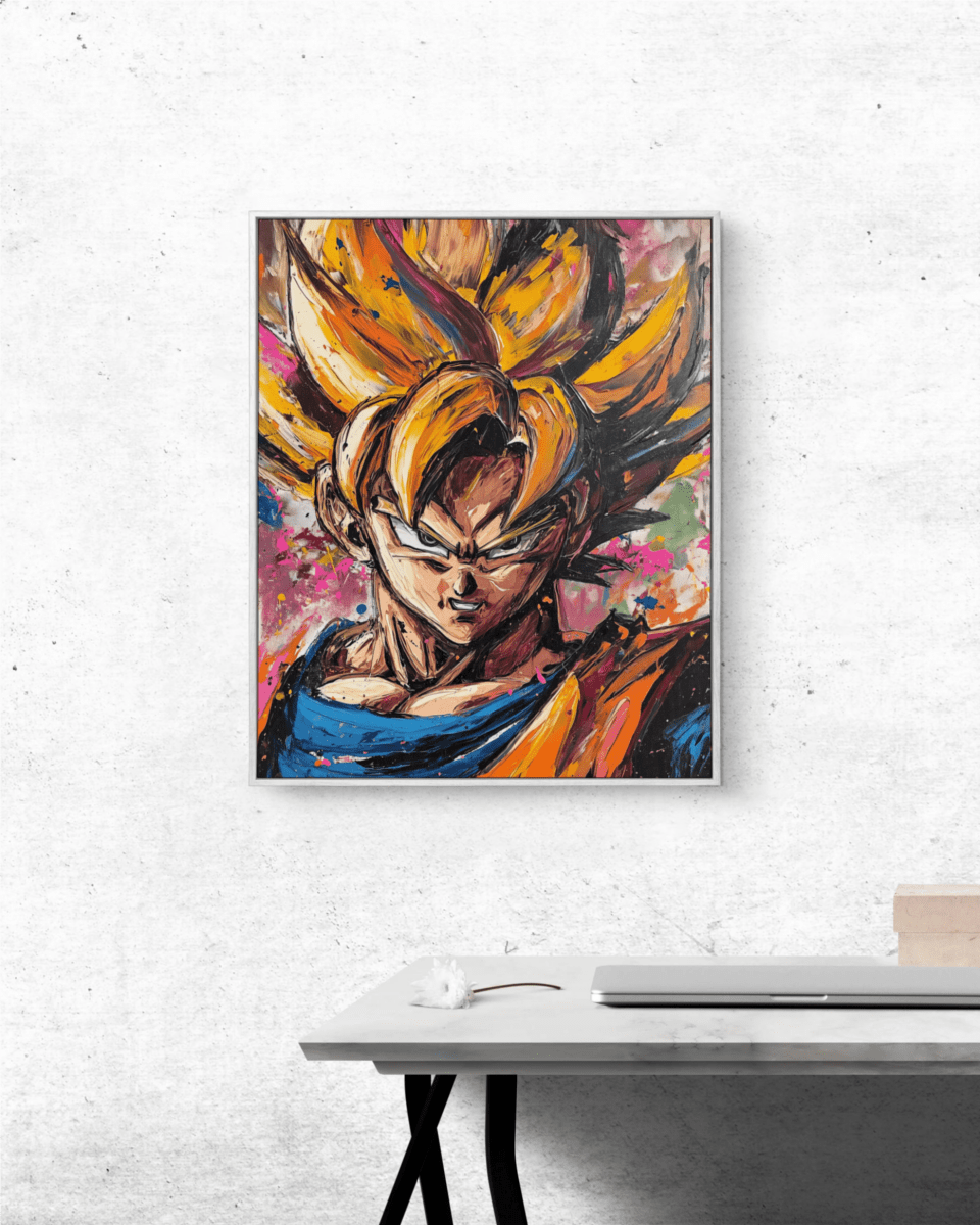 Super Saiyan Inspired Vibrant Portrait – Dragon Ball Z Wall Art Poster - KaigaCart