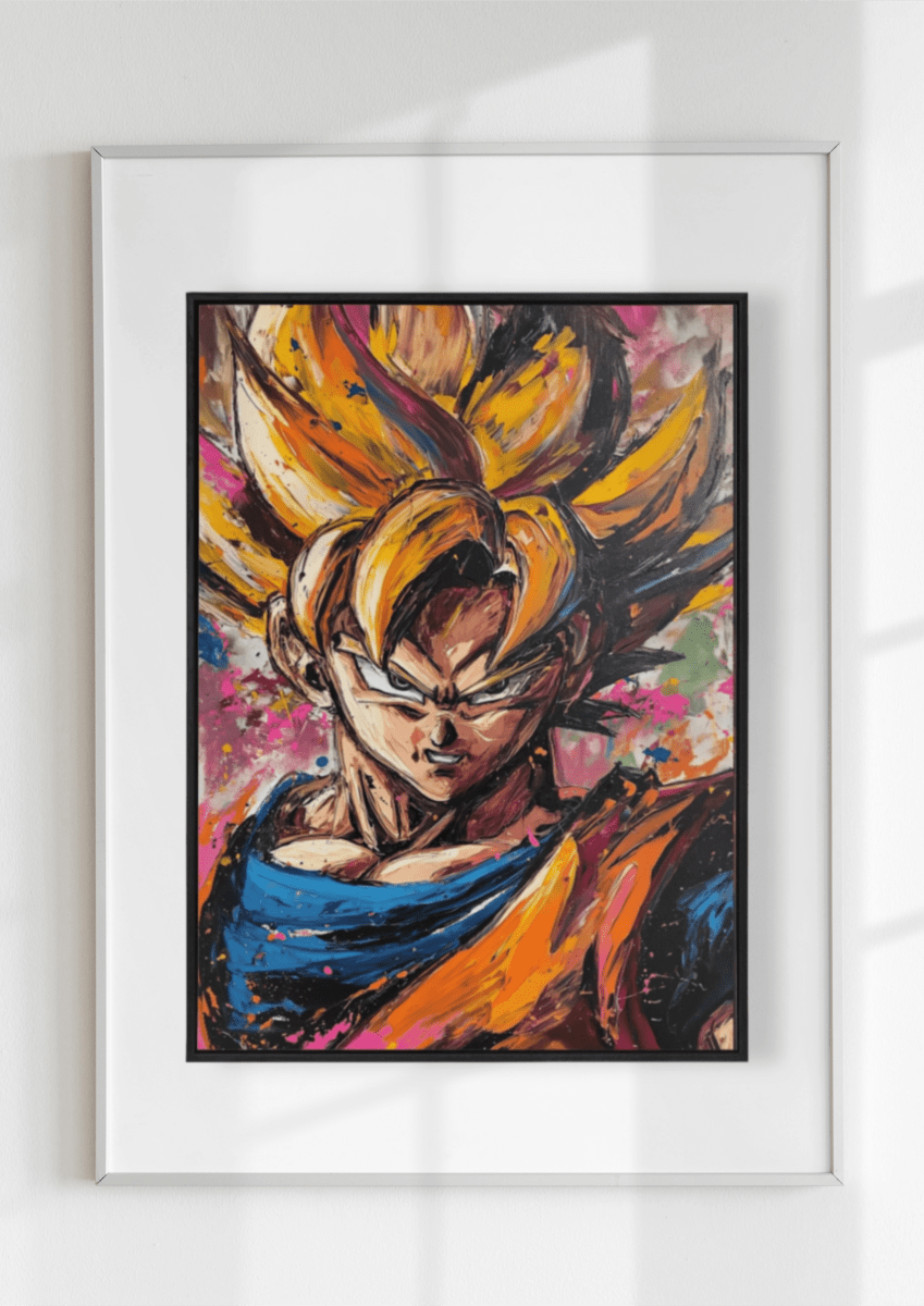 Super Saiyan Inspired Vibrant Portrait – Dragon Ball Z Wall Art Poster - KaigaCart