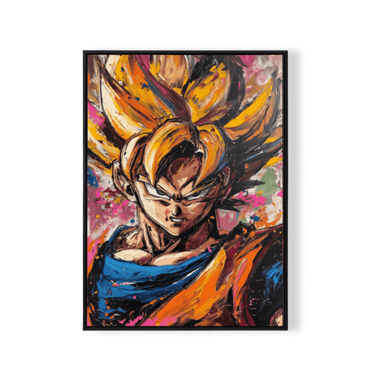 Super Saiyan Inspired Vibrant Portrait – Dragon Ball Z Wall Art Poster - KaigaCart