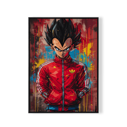 Vegeta in Adidas – Street Art Anime Poster - KaigaCart