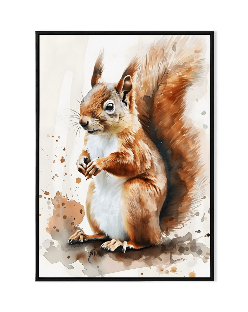 Vibrant Curiosity: Colorful Squirrel Painting