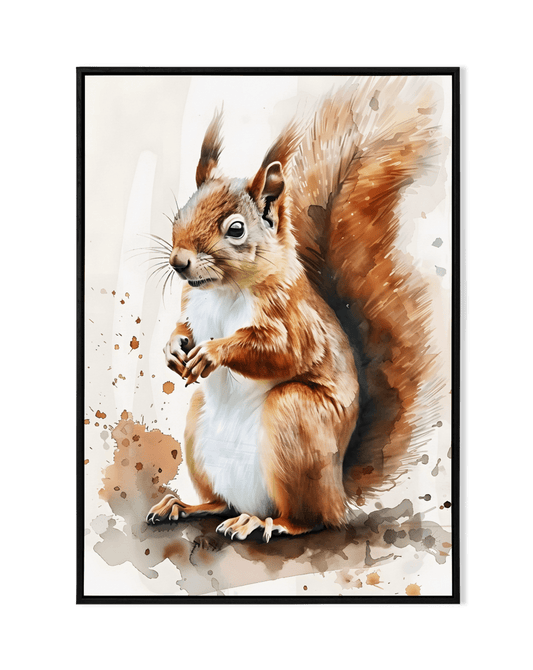 Vibrant Curiosity: Colorful Squirrel Painting