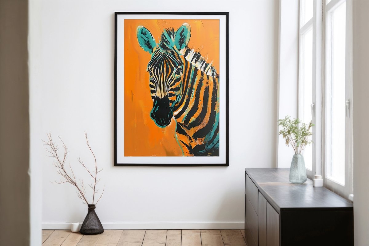 Vibrant Stripes: Zebra Painting